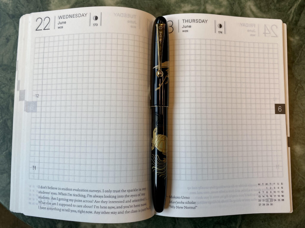 Namiki töltőtoll és Hobonichi Techo