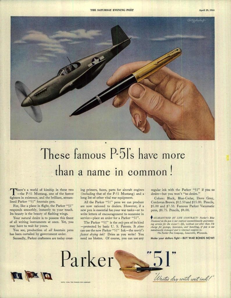 Parker 51 reklám 1944-ből